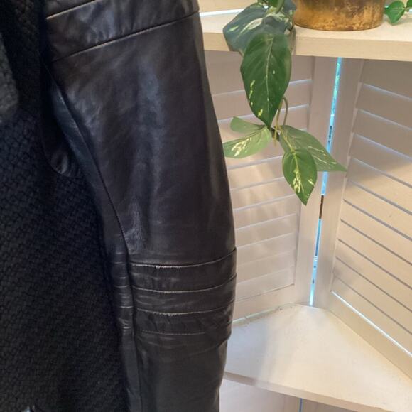 DIANE VON FURSTENBERG BLACK LONG DRAPE COAT SIZE SMALL - Picture 4 of 8